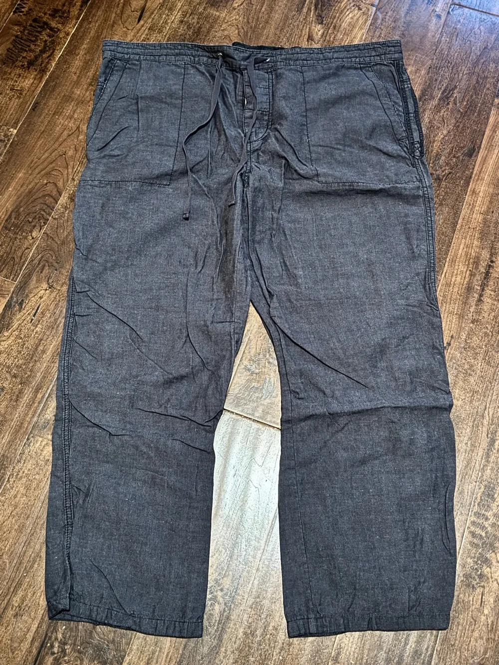 Joe's Jeans Men's Navy Drawstring cotton/linen pants